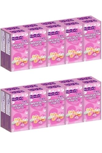 20 Boxes - Brachs TINY CONVERSATION HEARTS Candy - 0.750z Valentines Candy - Afbeelding 1 van 1