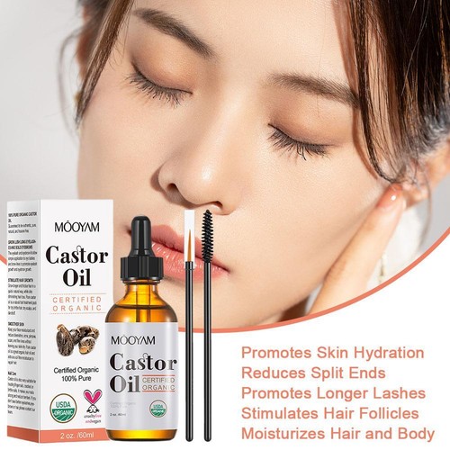 Natural Castor Oil Eyelash Growth Serum Hair Treatment Eyebrow Liquid Essentia/ - Picture 8 of 15