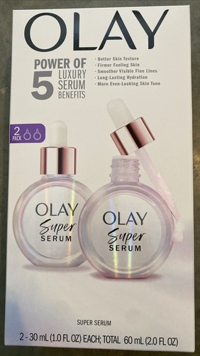 Oil Of Olay SUPER SERUM 2- 30mL (1.0 oz) 60 mL TOTAL Better Looking Skin - New