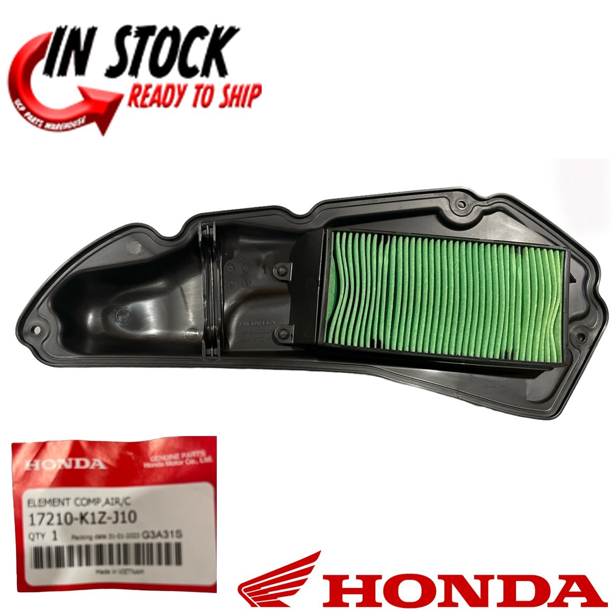HONDA AIR FILTER ELEMENT 2021-2022 PCX150 / 2023 PCX160 OEM 17210