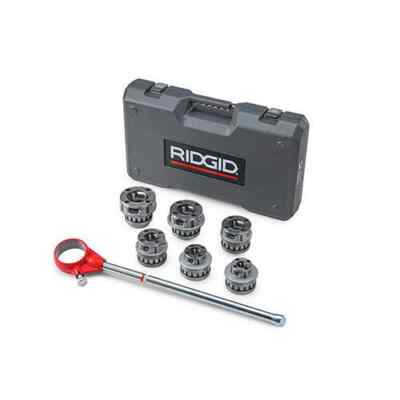 RIDGID 12-R NPT-1/2-2 PL-CTD (55207) Ratchet Threader Set, 1/2''-2'' NPT