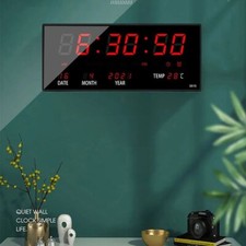 OROLOGIO DIGITALE DA PARETE A LED CON DATARIO TERMOSTATO SVEGLIA E CALENDARIO