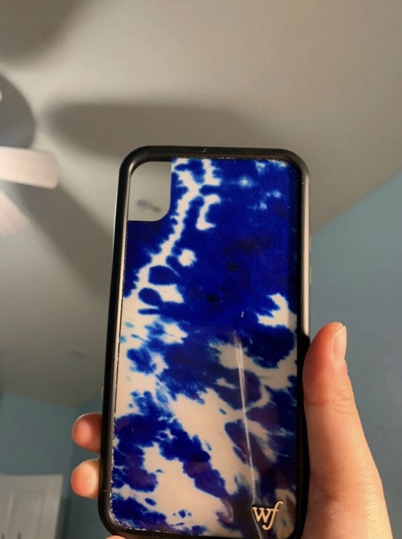 iPhone XR Blue Tie Dye Case by Wildflower - Vibrant Protective Cover-image