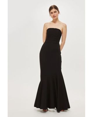 princess polly baby blue dress Women's Strapless Black Dresses