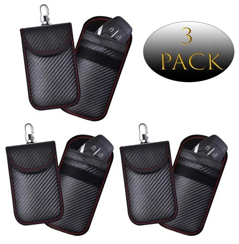 KAV Faraday Key Fob Protector Anti-Theft RFID Signal Blocking Pouch Bag 3-Pack