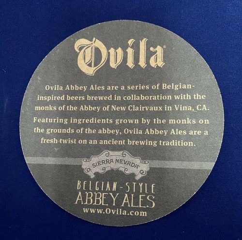 Bar COASTER ~ SIERRA NEVADA Belgian Style Abbey Ales ~ OVILA Collaboration New - Picture 2 of 2