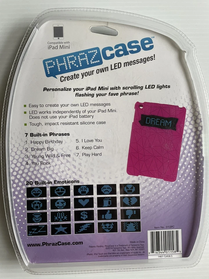 Fantasma toys Phraz Case Compatible with iPAD MINI Purple - Image 2 of 2