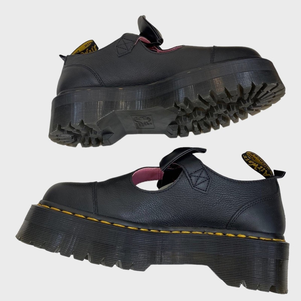 Doc Martens x Lazy Oaf Black Bethan Pisa Leather Bow Loafers Size