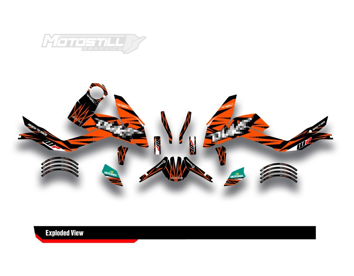 FIT FOR KTM DUKE 125-200-250-390 / 2011 - 2019 GRAPHIC STICKER SET