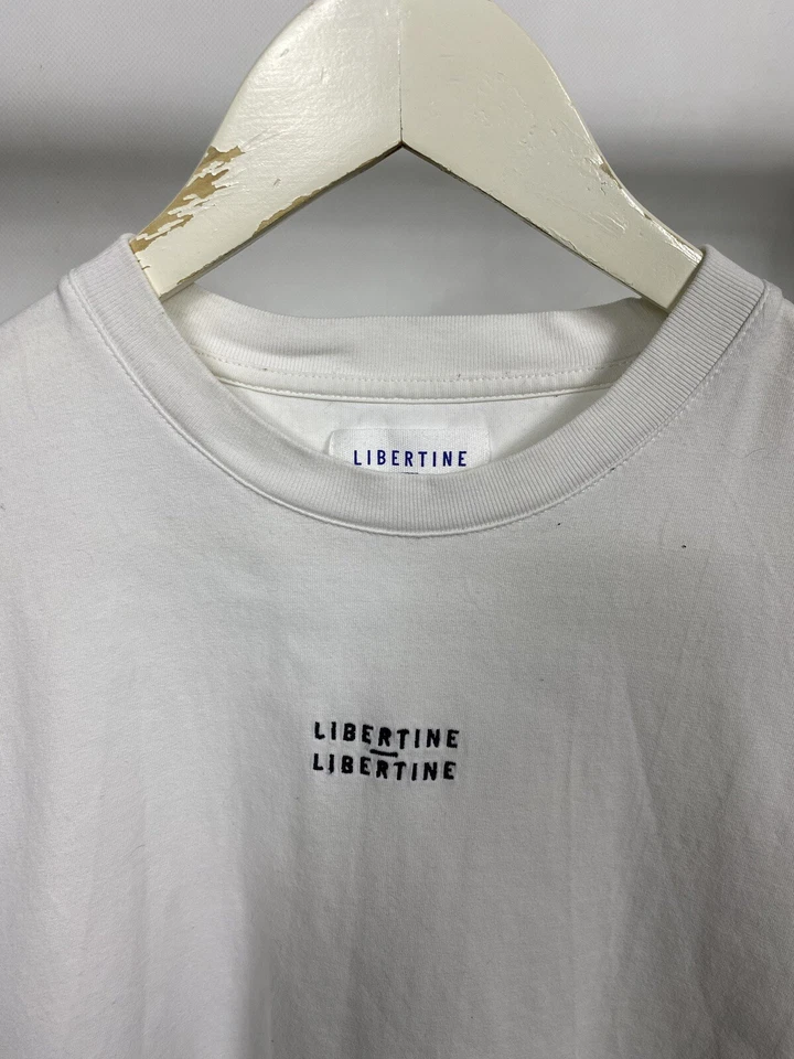 Camiseta Libertine para hombre talla mediana en blanco  Foto 3 de 4