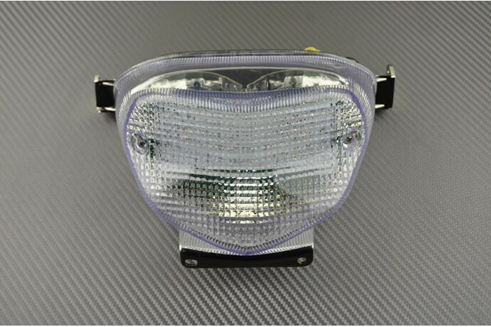Feu arrière LED transparent avec clignotants pour moto Suzuki GSXR 1000 2001-2002
