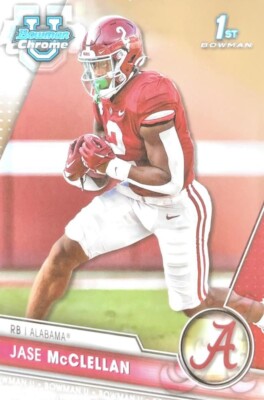 Jase McClellan 2023 BOWMAN UNIVERSITY TOPPS CHROME ROOKIE CARD #75