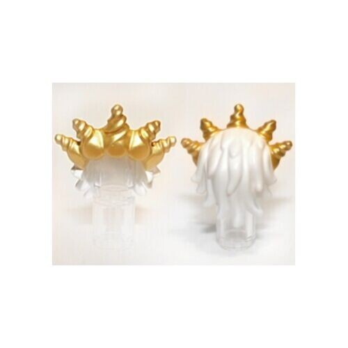LEGO - Minifigure, Hair Ocean King with Gold Spiked Tiara Pattern