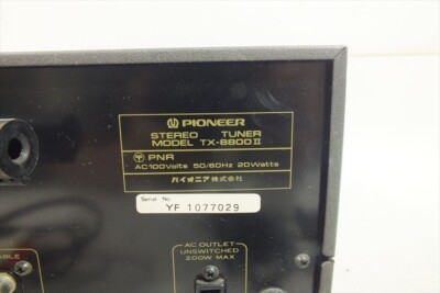 Vintage PIONEER TX-8800 II FM/AM stereo tuner Silver AC100V Vintage PIONEER TX-8800 II FM/AM stereo tuner Silver AC100V