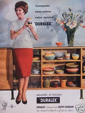 ADVERTISING DURALEX SAINT-GOBAIN DISHES AND JARS - ADVERTISING 