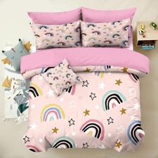6pcs Rainbow Comforter Set for Girls,Full Size Bedding Sets for Teen,Comforte...