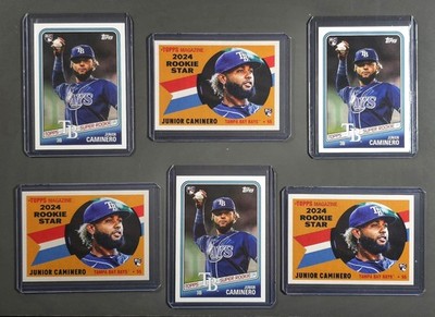2024 Topps Throwback Thursday JUNIOR CAMINERO Lot of 6 Rookies Rays RC