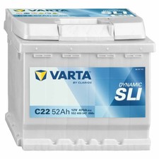 VARTA C22 Autobatterie, 52Ah 12V, Dynamic SLI, 552400047