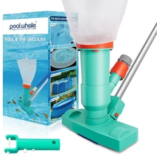 Premium Pool Vacuum Jet Underwater Cleaner, 3 Scrub Brushes, 2 Fine Mesh Bags...