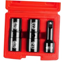  1/2 Inch Drive Impact Socket Set, Double Sided Lug Nut Flip Socket Set, CR-MO 