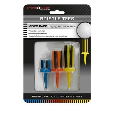 Bristle Tees - Performance Golf Tees orange, gelb + gemischte Packungen