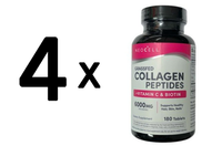 4 X Neocell Super Collagen + Vitamin C & Biotin - 180 Tabs (104,10 Eur/Kg)
