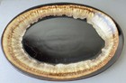 VTG Pfaltzgraff Country Brown Drip Glaze Platter No 20 USA 13 3/4"L