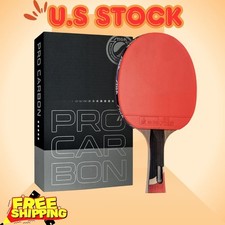 NEW Table Tennis Rackets Carbon 7 Ply Blade 2mm Sponge Flared Handle Set