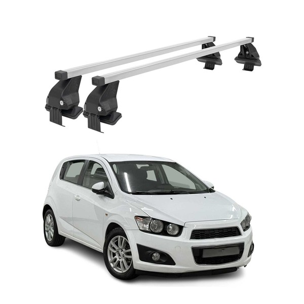 Menabo DachträGer GrundtäGer FüR Chevrolet Aveo T300 2011-2020 50Kg Stahl Silber-image