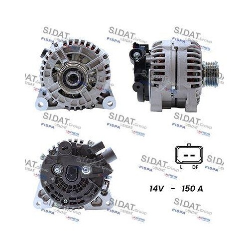 Alternateur Sidat A12BH0004A2 anti panne de batterie pour Citroën et Peugeot