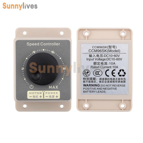 1-10PC 10-60V 20A Pulse Width Modulator PWM DC Motor Speed Controller Waterproof - Picture 4 of 18