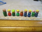 VTG Lot Fisher Price Little People Wood Plastic Figures Girls Boys J90