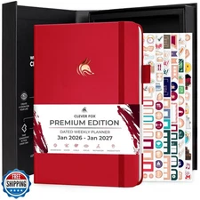 Clever Fox Dated Planner Premium 2026 – Weekly Agenda for Planning and Time M