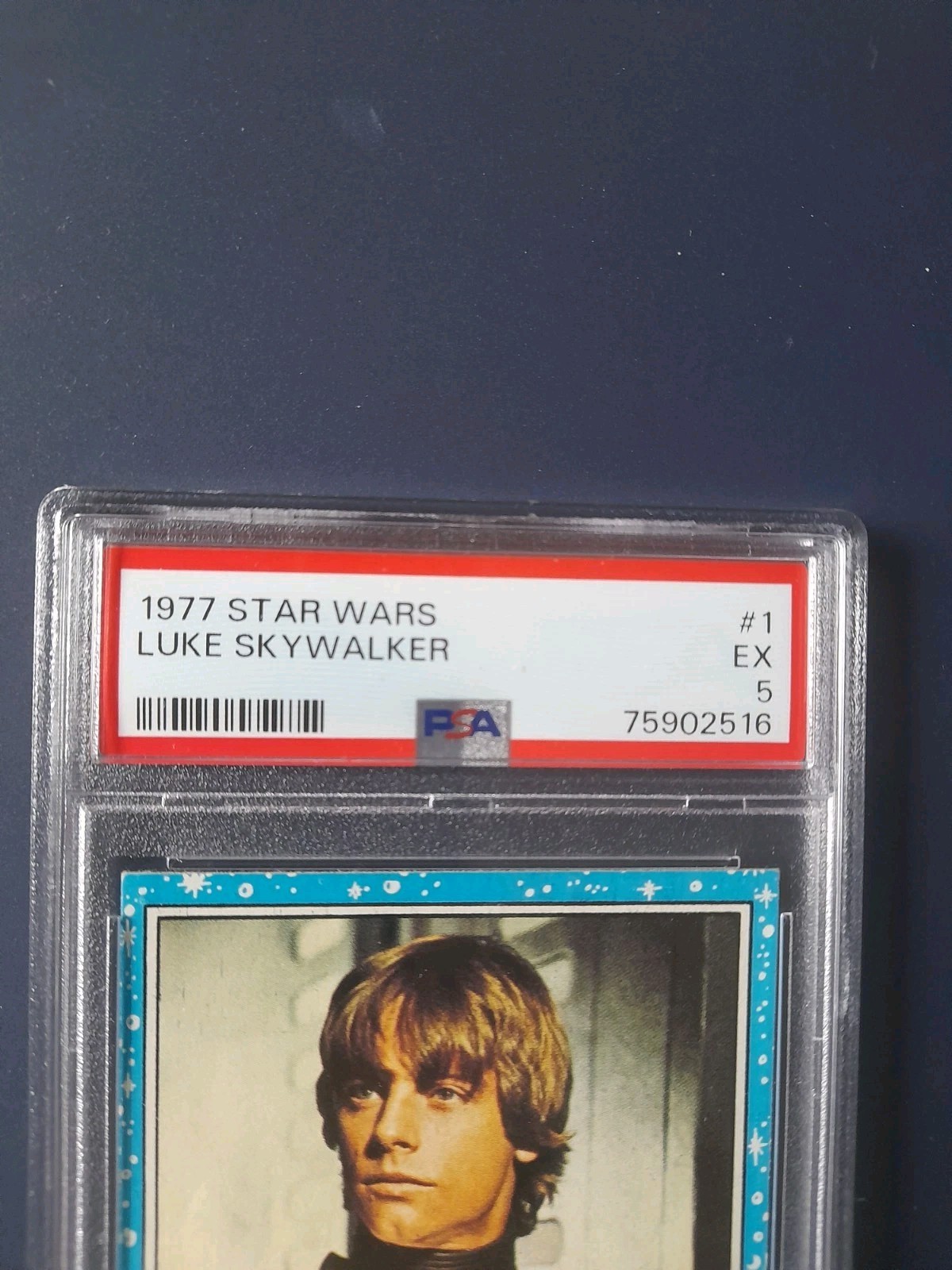 1977 TOPPS STAR WARS #1 LUKE SKYWALKER PSA 5. Sharp Card view 3