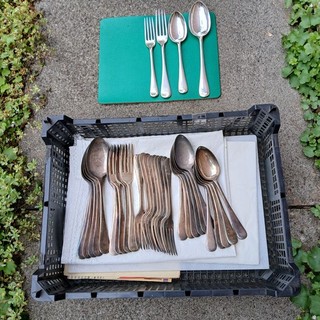 Antique Silver Plated Cutlery Mappin And Webb. 36 pieces. Princes Plate. C1920