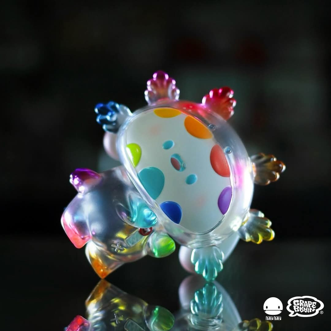 Ngacaroni Clear Rainbow Ver. GRAPE BRAIN NGAEW NGAEW Vinyl Sofubi