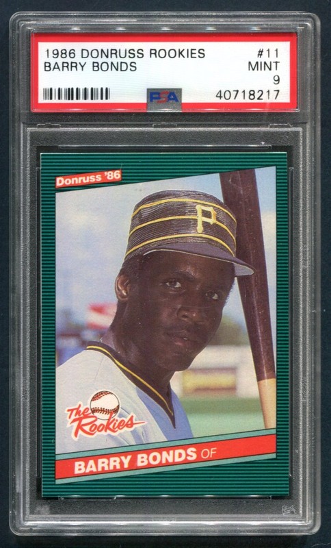 1986 Donruss The Rookies Barry Bonds #11 PSA 9 MINT