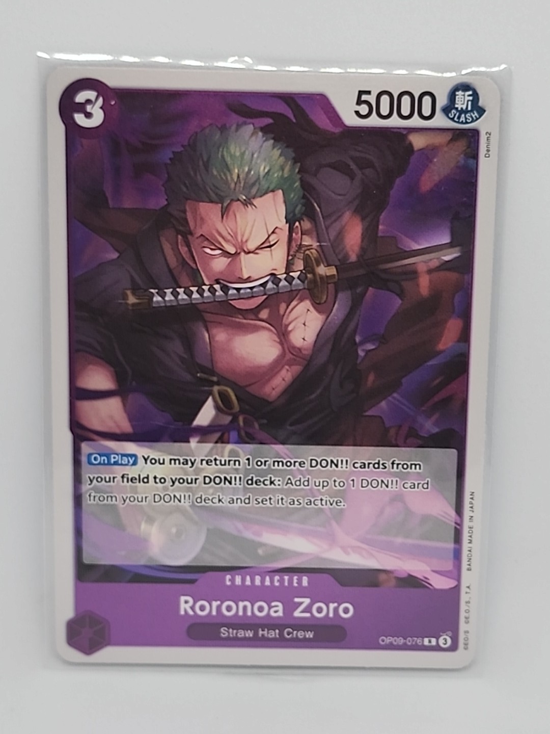 Roronoa Zoro OP09-076 R Foil Emperors in the New World One Piece NM/M
