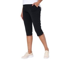 Denim Co. Women's Duo Stretch Skimmer with Pockets Black