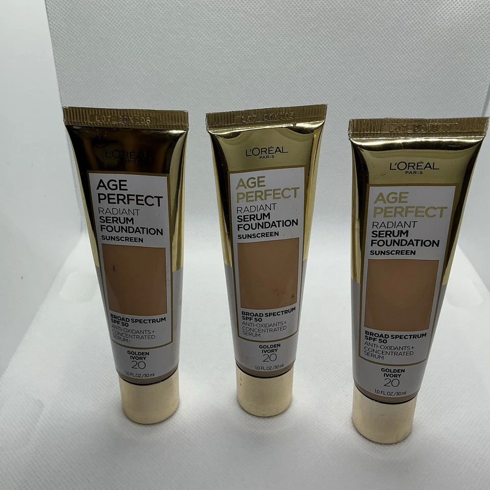 L'oreal Age Perfect Radiant Serum Foundation # # 20 Golden Ivory EXP 8/24 UB13 - Image 2 of 3