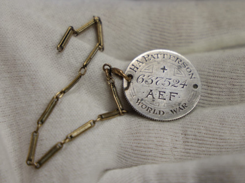 World War 1 Nurse's ID Coin on GF Chain (Partial/Broken)