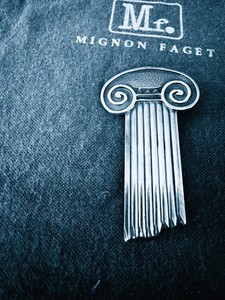 Mignon Faget Ionic Column Fragment Sterling Silver Pin