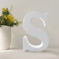 Wood Letters 4.3 Inch, White Unfinished Wood Letters for Graft, Wooden Letters f
