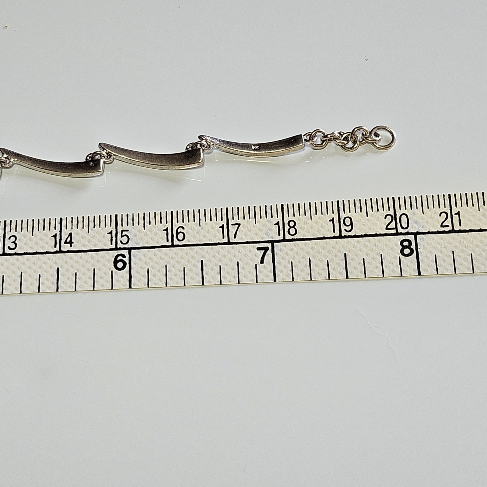 Sterling Silver Diamond Accent Rectangular Bracel… - image 7