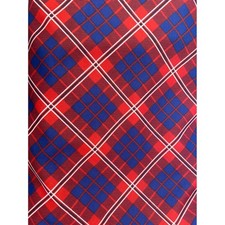 Vintage Unbranded Pleated Skirt Preppy Schoolgirl Red Blue Plaid Knee Length