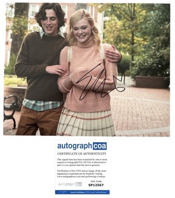 ELLE FANNING 8x10 signed ''A Complete Unknown'' handsigniert ACOA