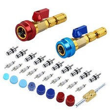 31Pcs R134A Valve Core Removal Tool Set, High Low Pressure Core Quick Remover