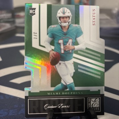 2025 Panini Donruss Elite Quinn Ewers Green Status Die Cut 3/7
