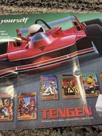 Super Sprint Nintendo Nes Poster Manual Insert Tengen &ldquo;Drive Yourself Wild&rdquo;