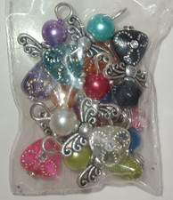 10Pcs Mixed Glass Dancing Angel Wings Flowers Charms Pendants 18x28mm